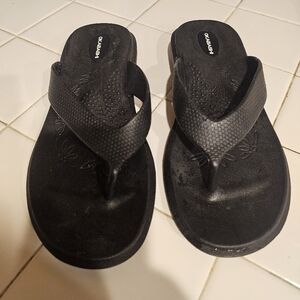 Okabashi Black Flip Flops‎ Sandals Size M/L